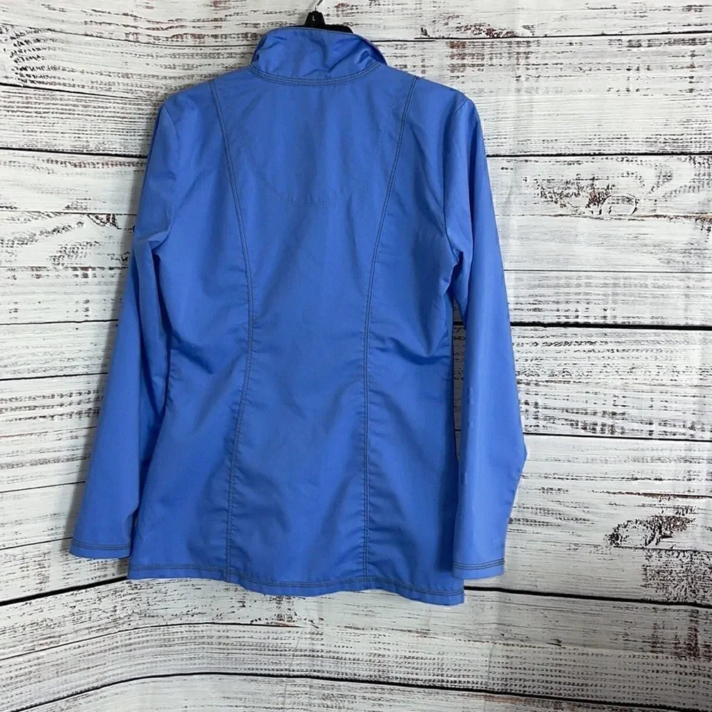 Dickies Jacket Womens Size petite Small Work Front zip up‎ Long Sleeve Blue work